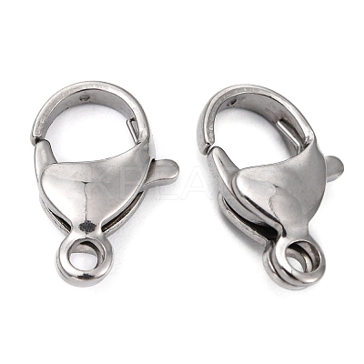 Tarnish Resistant Polished 304 Stainless Steel Lobster Claw Clasps STAS-R072-08A-1