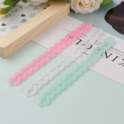 Handmade Acrylic Curb Chains AJEW-JB00856-1