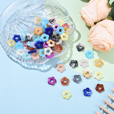 100Pcs Gradient Color Transparent Acrylic Beads OACR-YW0003-37-1