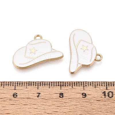 Rack Plating Alloy Enamel Pendants ENAM-T024-03M-G-1