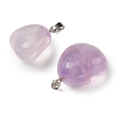 Natural Amethyst Pendants G-A249-04A-01P-1