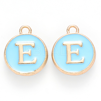 Golden Plated Alloy Enamel Charms ENAM-S118-04E-1