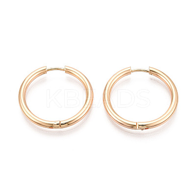 304 Stainless Steel Hoop Earrings EJEW-T048-24E-G-1