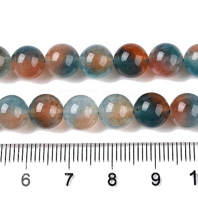 Dyed Natural White Jade Beads Strands G-T138-8mm-210-23-1