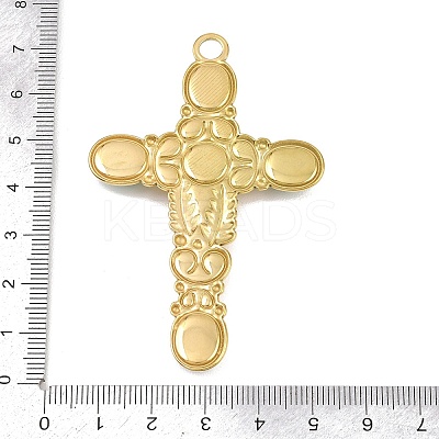 Bohemian Style 304 Stainless Steel with Synthetic Turquoise Big Pendants LS-STAS-G381-02G-09-1