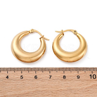 PVD Vacuum Plating 304 Stainless Steel Chunky Hoop Earrings for Women X-EJEW-F280-06C-G-1