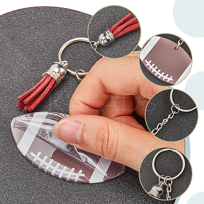 DIY Sports Ball Acrylic Pendant Keychain Making Kits DIY-SP0001-44C-1