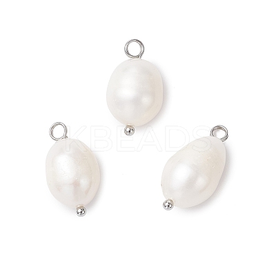 Natural Cultured Freshwater Pearl Pendants PALLOY-JF04381-02-1