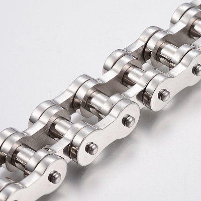 Tarnish Resistant Men's 201 Stainless Steel Bracelets BJEW-H569-20MM-A-1