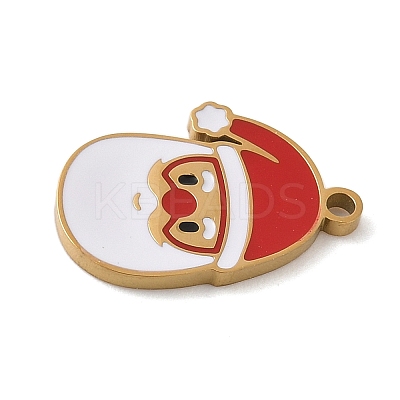 Christmas Themes 304 Stainless Steel Enamel Pendants LS-STAS-K312-04B-G-1