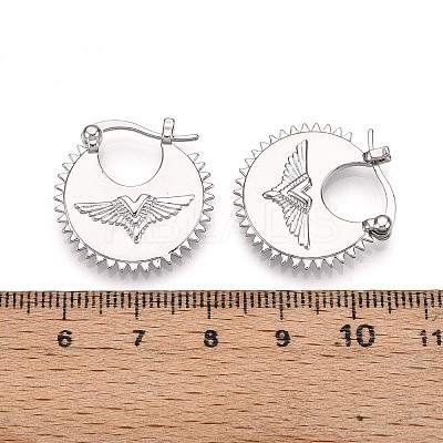 Brass Clip-on Earring for Women KK-T074-59P-1