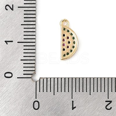 Brass Micro Pave Cubic Zirconia Pendants KK-R219-36D-G-1