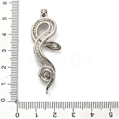 Brass Micro Pave Cubic Zirconia Pendants KK-S503-03P-02-1