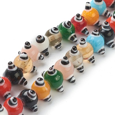 Handmade Bumpy Lampwork Beads LAMP-J092-07B-1