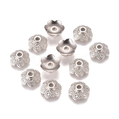 6-Petal CCB Plastic Bead Caps CCB-L011-051P-1