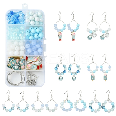 Acrylic Bead DIY Earring Making Kits DIY-FS0006-67B-1