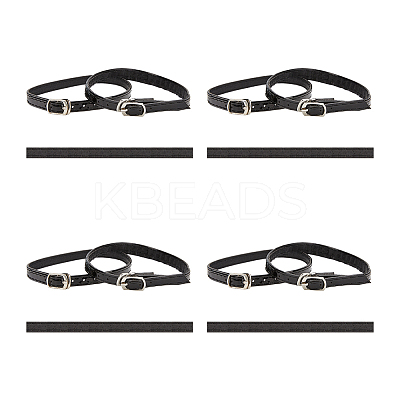 4 Sets Imitation Leather Women's Adjustable Detachable Anti-Loose Shoe Straps for High Heels AJEW-OC0013-18-1