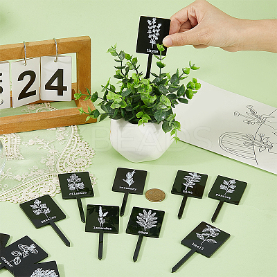 24Pcs Acrylic Plant Label DIY-SP0006-50-1