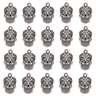 30Pcs Tibetan Style Alloy Pendants FIND-SC0004-58-1