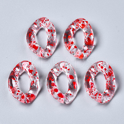 Transparent Spray Paint Acrylic Linking Rings TACR-Q276-001D-1