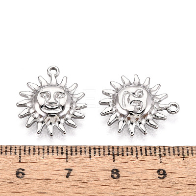 304 Stainless Steel Sun Pendants STAS-T069-28P-1