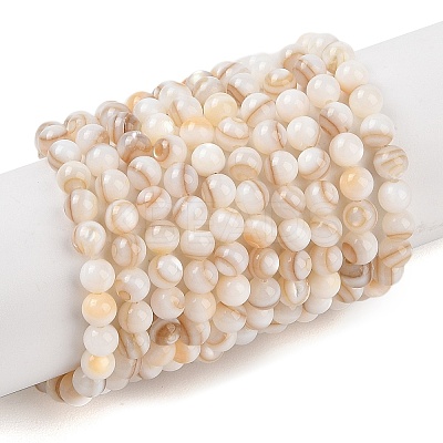 Natural Freshwater Shell Beads Strands SHEL-T011-02-2mm-1