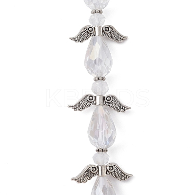 Angel Fairy Shape Electroplate Transparent Glass Beads Strands AJEW-JB01181-02-1