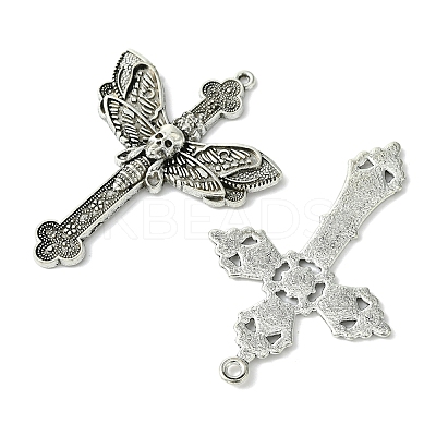 6Pcs 6 Styles Tibetan Style Alloy Cross Pendants FIND-FS0002-57-1