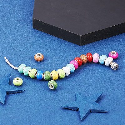 Imitation Turquoise Style Resin European Beads X-OPDL-Q132-M-1
