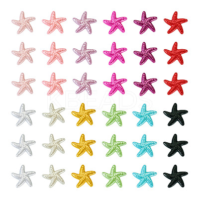 120Pcs 12 Colors Opaque Resin Sea Animals Cabochons CRES-TA0001-30-1