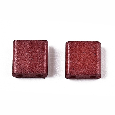2-Hole Baking Paint Glass Seed Beads SEED-S023-17C-19-1