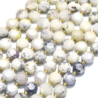 Natural White African Opal Beads Strands G-C116-A131-01-1