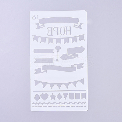 Plastic Reusable Drawing Painting Stencils Templates DIY-G027-G16-1