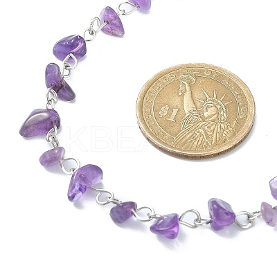 Natural Mixed Gemstone Chips Beaded Necklace NJEW-JN04311-1