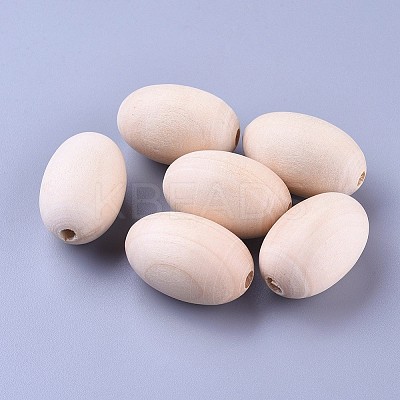 Unfinished Natural Wooden Beads LS-X-WOOD-S650-81-LF-1