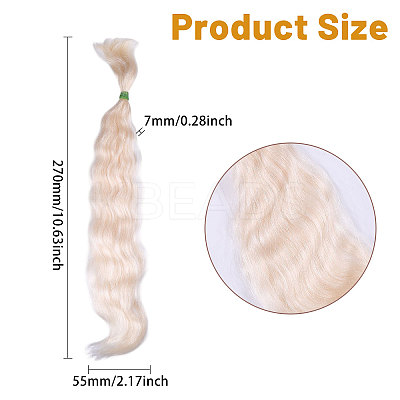 Artificial Wool Doll Wig Hair AJEW-WH0609-186C-1