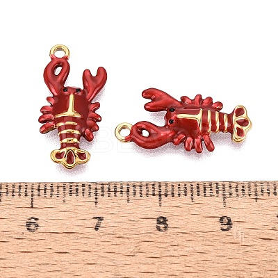 304 Stainless Steel Enamel Pendants STAS-I355-11G-08-1