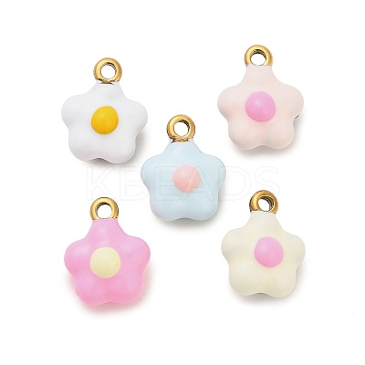 304 Stainless Steel Enamel Pendants STAS-P417-02G-1