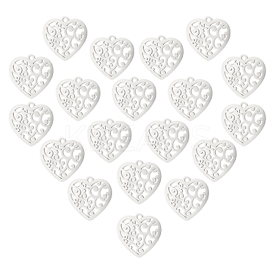 40Pcs 201 Stainless Steel Pendants STAS-UN0035-22-1