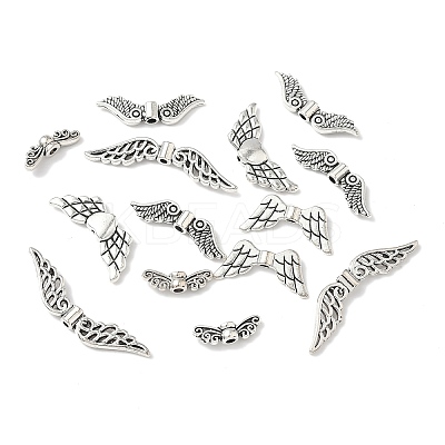 50Pcs 5 Styles Tibetan Style Alloy Beads TIBEB-FP0001-05-1
