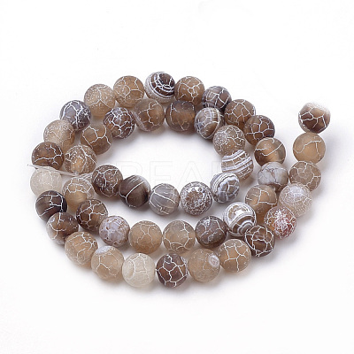 Natural Weathered Agate Beads Strands X-G-S259-05G-8mm-1