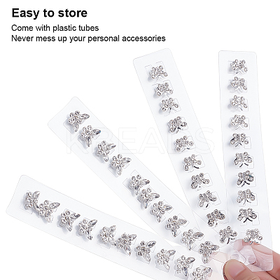 40Pcs 2 Styles Butterfly Alloy Rhinestone Hair Fastener for Women Girls Hairstyling OHAR-ME0001-02-1