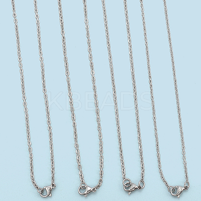12Pcs 4 Styles 304 Stainless Steel Cable Chain Necklace Making STAS-SC0010-23P-1