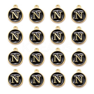 Golden Plated Alloy Charms X-ENAM-S118-02N-1