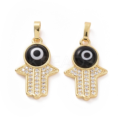 Brass Micro Pave Cubic Zirconia Pendants ZIRC-F136-02G-03-1
