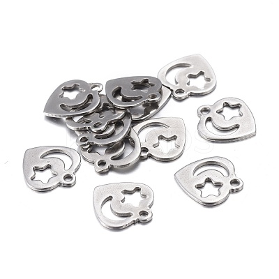 Non-Tarnish 201 Stainless Steel Charms STAS-F255-010P-1