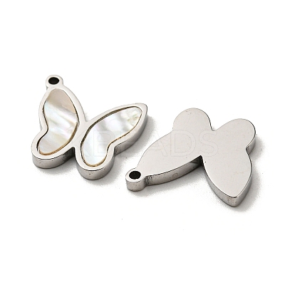 304 Stainless Steel Shell Charms STAS-L022-010P-1