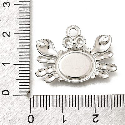 304 Stainless Steel Pendant Cabochon Settings STAS-E545-04F-P-1