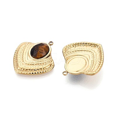 Natural Tiger Eye Pendants STAS-N109-193B-G-1