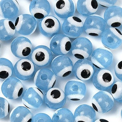 Luminous & Printed Opaque Acrylic Beads LACR-G050-01E-1